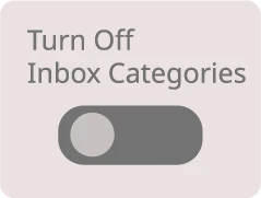 turn off inbox categories